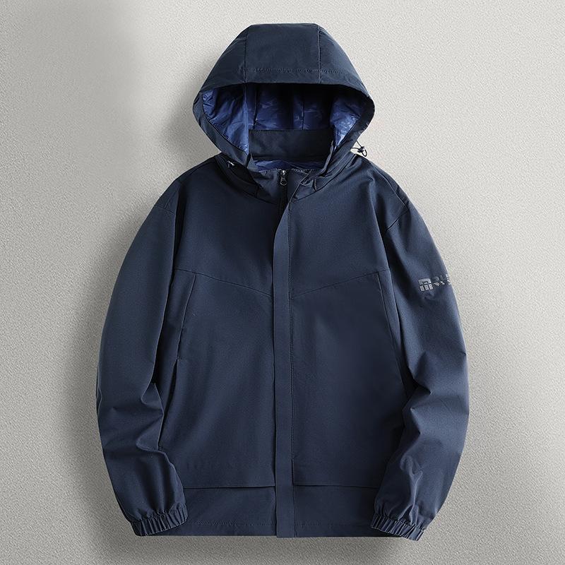 Autumn and Winter New Loose Men's Trend Solid Color Hooded Jacket American Casual Tooling Ruffian Handsome Solid Color Coat Versatile