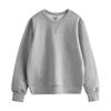 Round Neck Sweater Solid Color Thickening and Velvet Light Gray Pullover for Men and Women In Autumn and Winter
