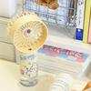 Portable 500mAh Handheld Misting Fan Ventilador Con Spray Mist 3 Speeds with Spray Function & Cartoon Stickers Gift for Kids