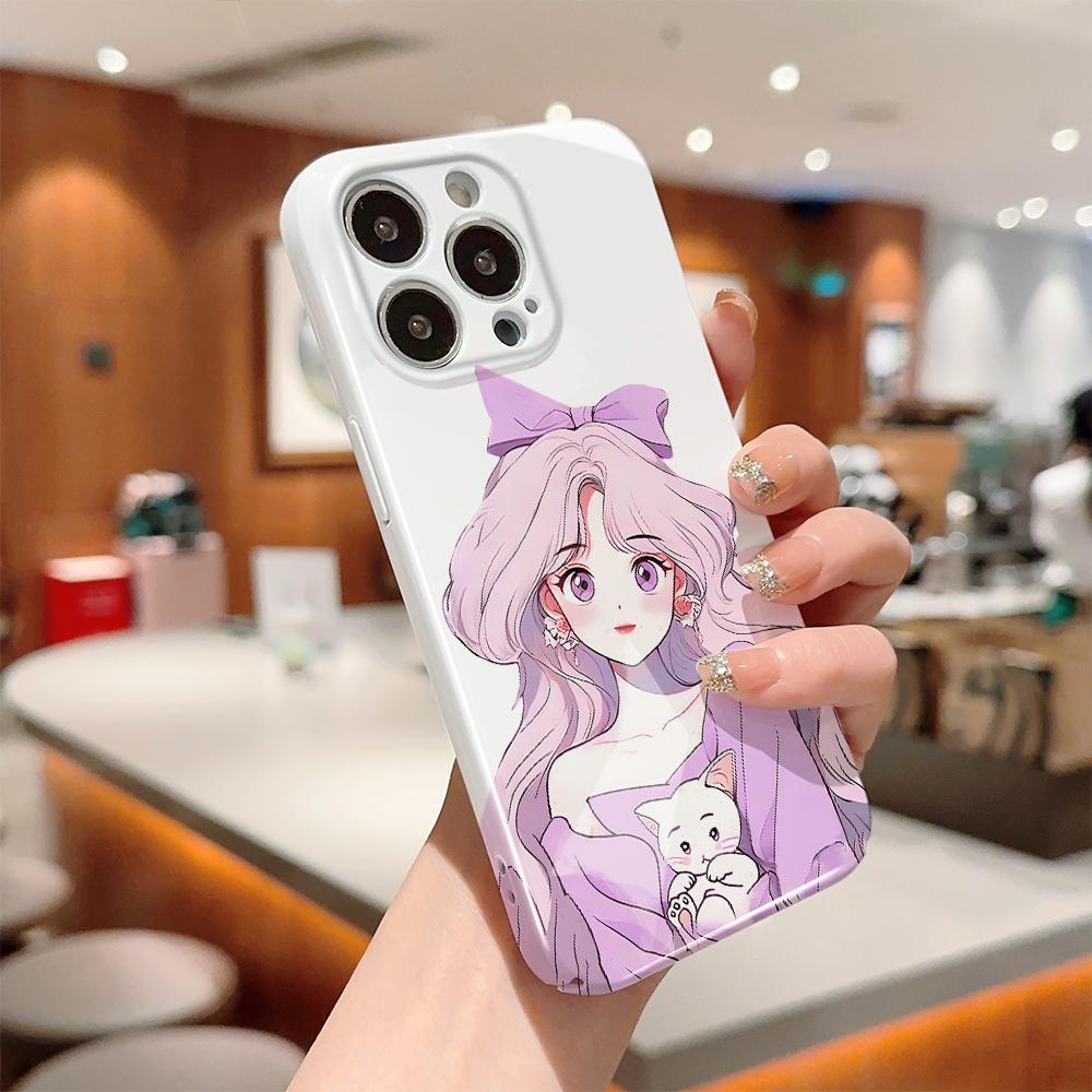 Универсальный чехол для телефона с пленкой, мультяшный модный дизайн, твердый корпус, полное покрытие камеры, противоударный защитный чехол для OPPO Realme OnePlus Infinix Tecno