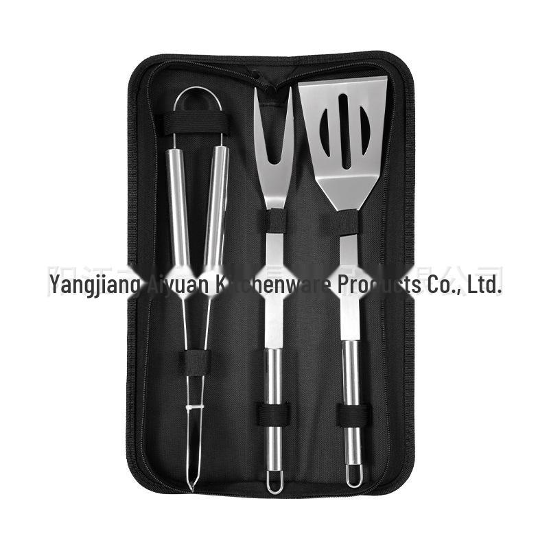Портативный набор инструментов для барбекю из нержавеющей стали для дома, отдыха на природе и кемпинга – включает нож и вилку