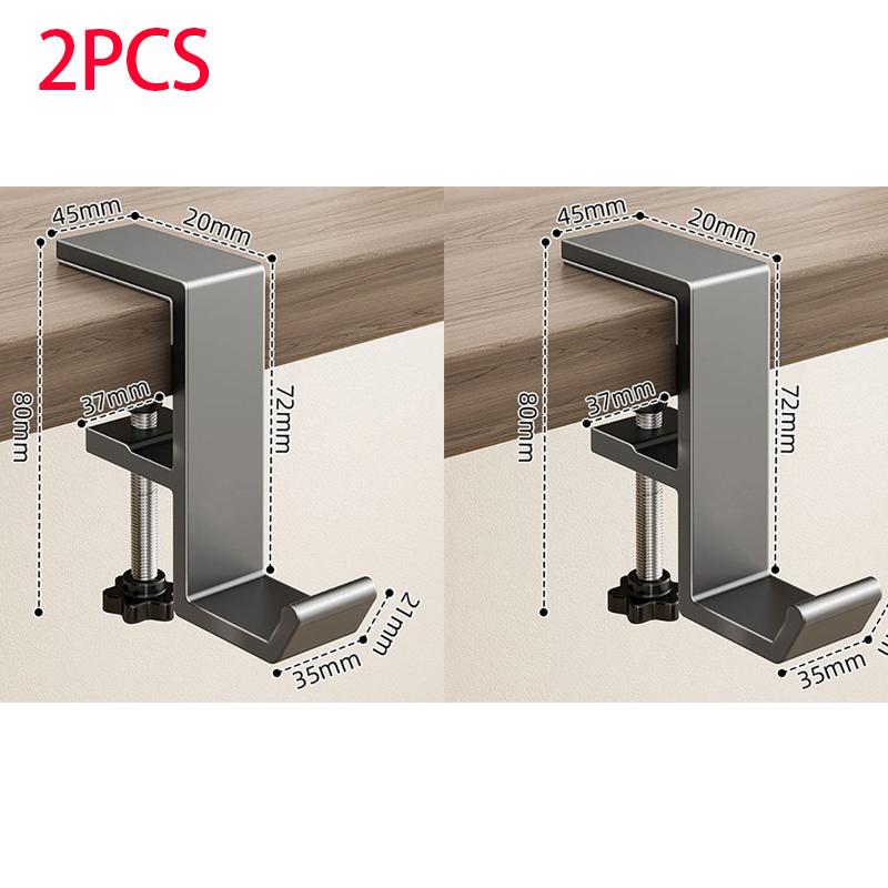 1pcs Punch-free Desk Hook Adjustable Desk Edge Hook Multi - Functional Gaming Headset Hanging Hook Home Office Organizer