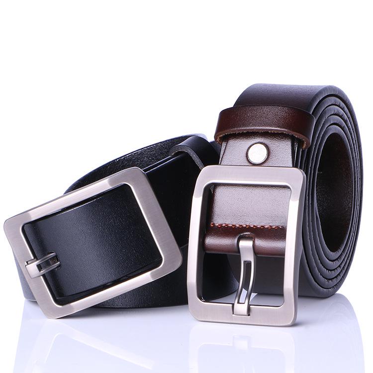 Брендовый ремень, Мужской ремень из натуральной кожи 3,8 см, Мужской повседневный ремень из цельной итальянской высококачественной коровьей кожи