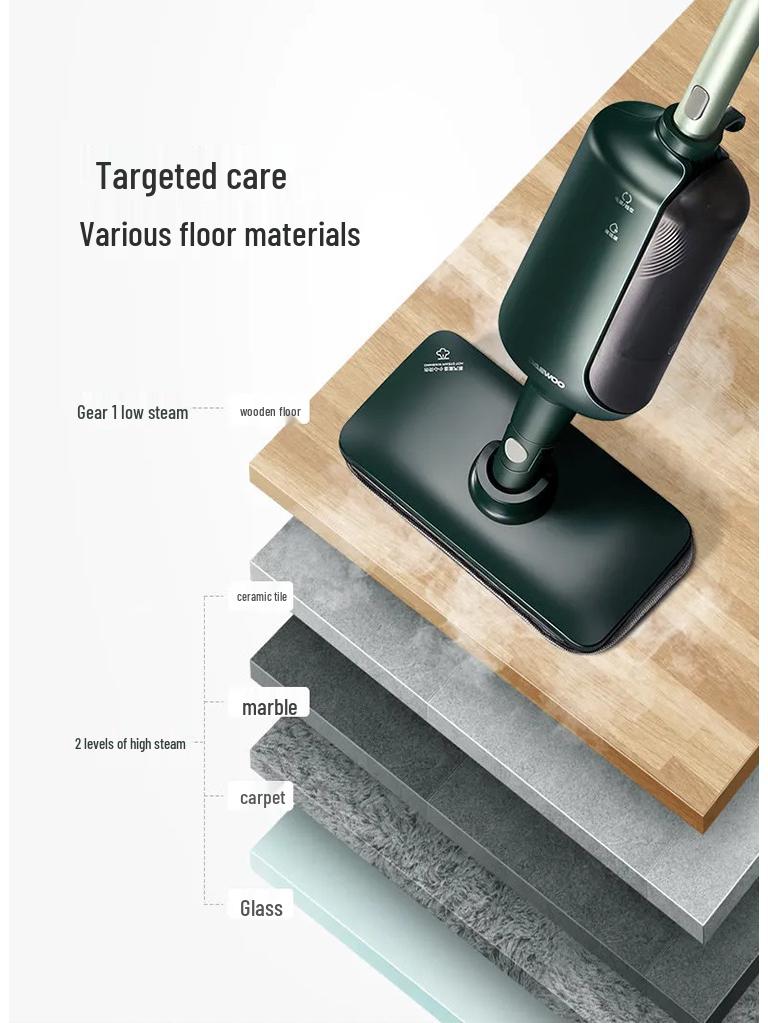 Корейская паровая швабра высокой мощности 1500 Вт со шнуром 5 м - Ручная очистка от пыли