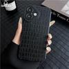 Матовый чехол из кожи с текстурой крокодила для For Iphone 16 15 14 13 12 11 Pro Max 8 7 Plus XS X XR SE Ударопрочный силиконовый чехол