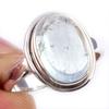 Natural Aquamarine Gemstone Handmade 925 Solid Sterling Silver Ring Size 6 P3Q50