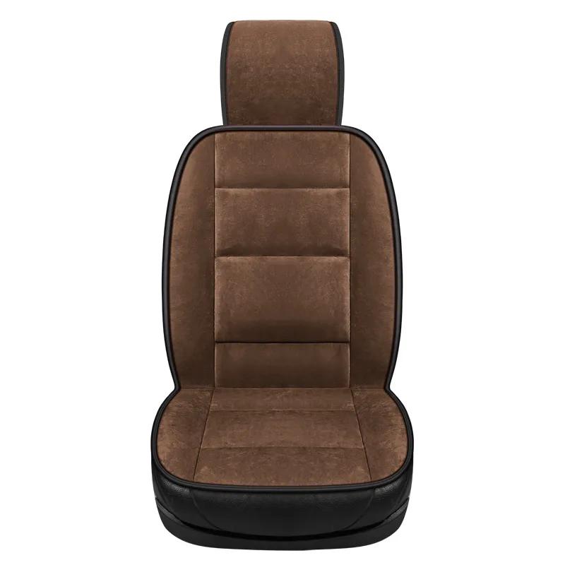 Подушка на сиденье автомобиля Осенне-зимняя плюшевая подушка на сиденье Однотонная износостойкая Зимняя теплая Комфорт для мужчин и женщин Универсальная