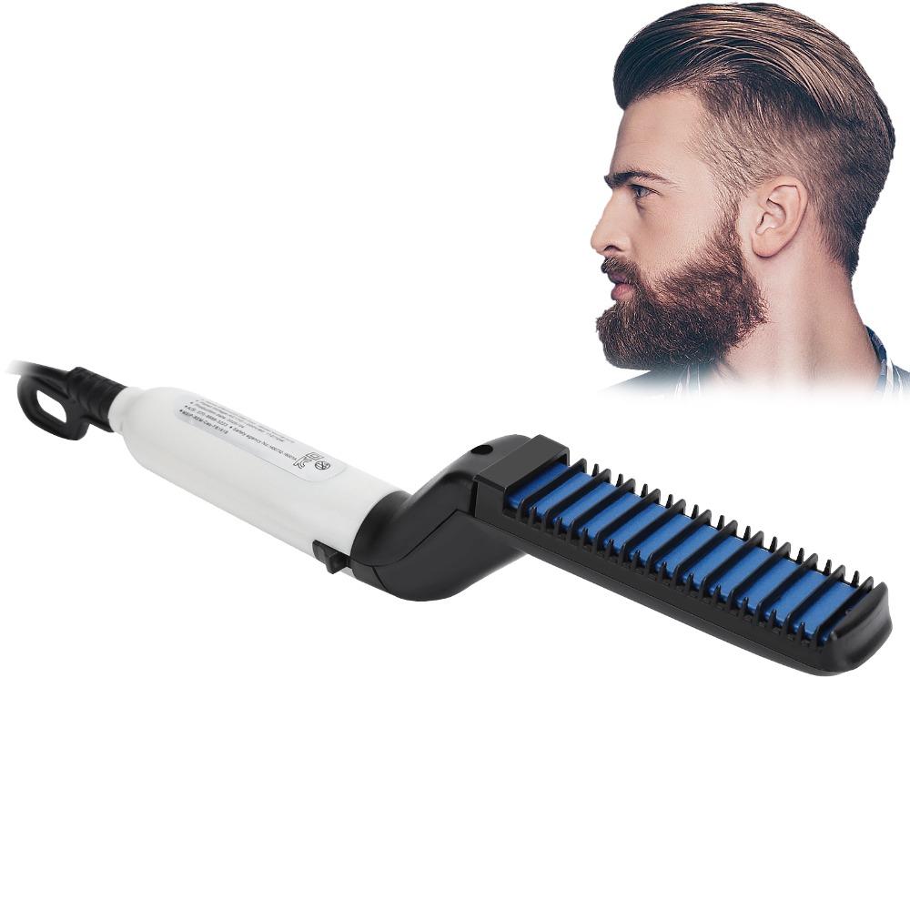 Fast Heating Hair Styling Comb Brush Multi-Functional Beard Comb Electric Hair Comb Brush  For Men