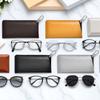 Solid Color Sunglasses Pouch PU Leather Hanging Sunglasses SunGlasses Holder  Eyewear Accessories