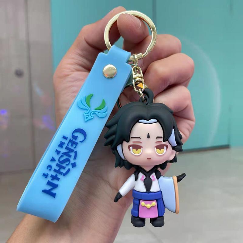 Силиконовый брелок-фигурка Genshin Impact и Naruto, коллекционный предмет для фанатов аниме