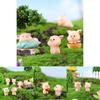 Adorable Resin Pig Figurine For Car Decor And Desktop Ornaments Creative Cartoon
