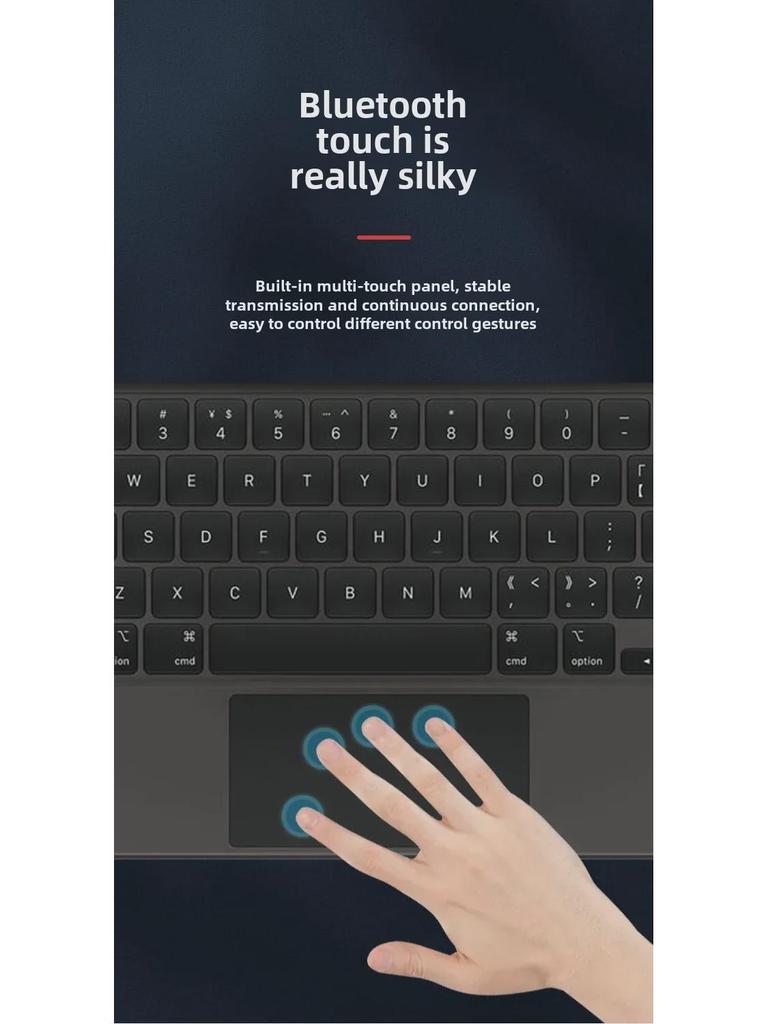 Чехол-клавиатура с магнитной подвеской и Bluetooth для iPad Pro 11/12.9 и iPad Air 4/5/6