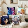 Чехол для подушки из аниме Sword Art Online, квадратный, двусторонний принт, короткий плюш, чехол для диванной подушки, прикроватная подушка для спальни