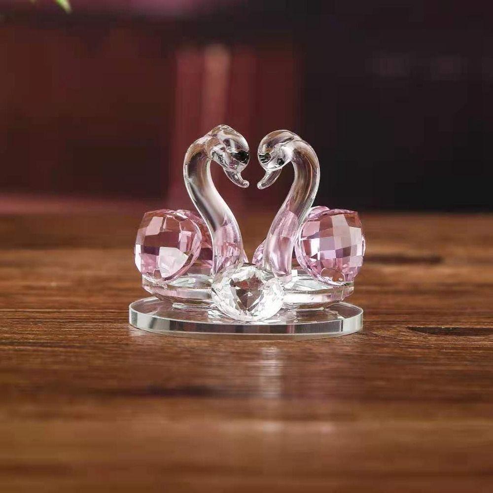 Детский подарок Домашний декор Дезодорация Хрустальный лебедь Фигурка животного Фигурка лебедя Автоаксессуары
