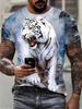 Men's 3D Jungle Tiger Print T-Shirt - Comfortable Chic Summer Outdoor Wear, Perfect Gift for Men