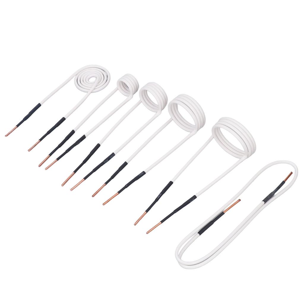 Набор индукционных нагревательных катушек 6 шт., медный сердечник 2,5 мм, 20 30 40 50 мм, свободно формируемые провода плоского типа для индукционного нагревателя