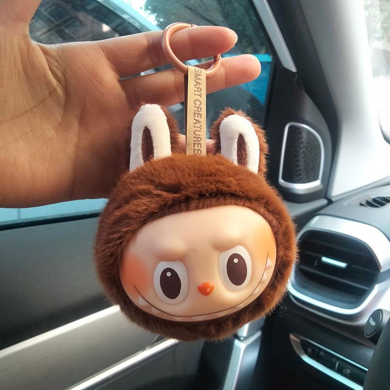 1 Piece Cute Model Doll Bag Pendant Labubu The Monsters Figure Plush Toy Keyring Decor Collection Keychain Kid Birthady Gift