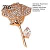 Decorative Coat Pin White Rhinestone Rose Brooch Pin, Sparkling Flower Lapel Dress Shirt Accessory Suit Hat Bag Clothing Accessories, Elegant Wedding