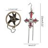 Gothic Style Punk Cool Cross-Earrings Long Chain Pendant Drop Earrings For Women Men Street Hip Hop Earring Jewelry Gift