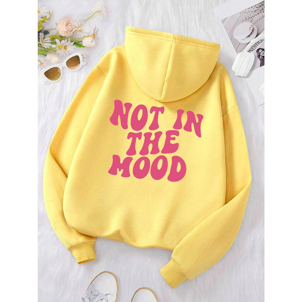 Не в настроении Личность Письмо Мужская толстовка с капюшоном Модная осенняя толстовка Высокое качество с капюшоном Простая повседневная спортивная одежда