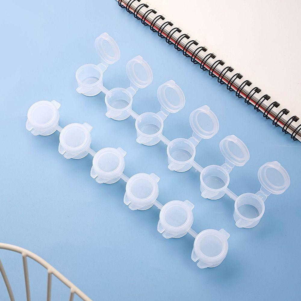 6/8 Connected Pots Pigment Strips 2ml/3m/5ml Empty Paint Cups Pigment Container Painting Supplies