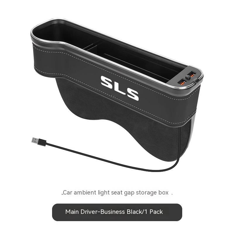For Mercedes Benz A B C E S Class GLA GLB GLC GLE GLK GLS Sprinter Car LED 7 Colors Adjustable Seat Gap Crevice Slot Storage Box ap1