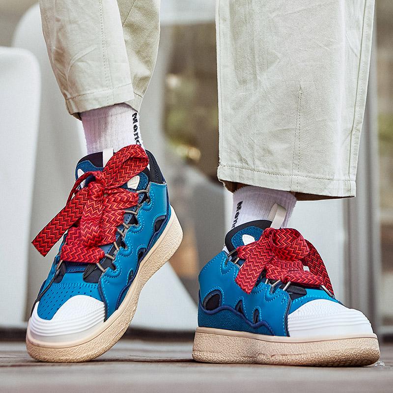 Luxury Men Designer Shoes Hot Sale Fashion Leopard Print Skateboard Shoes Platform Man Vulcanized Sneakers Zapatillas De Hombre