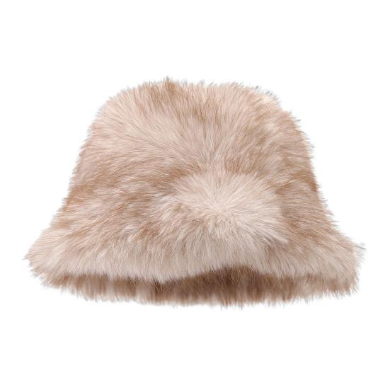 Зимняя шапка-ведро однотонная утолщенная мягкая плюшевая теплая