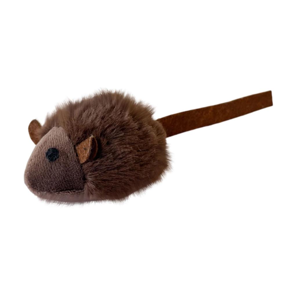 Plush Cat Toy Mouse Interactive Soft Stuffed Small Pet Toy with Sound for Cat Chewing and Playing Indoor Entertainment