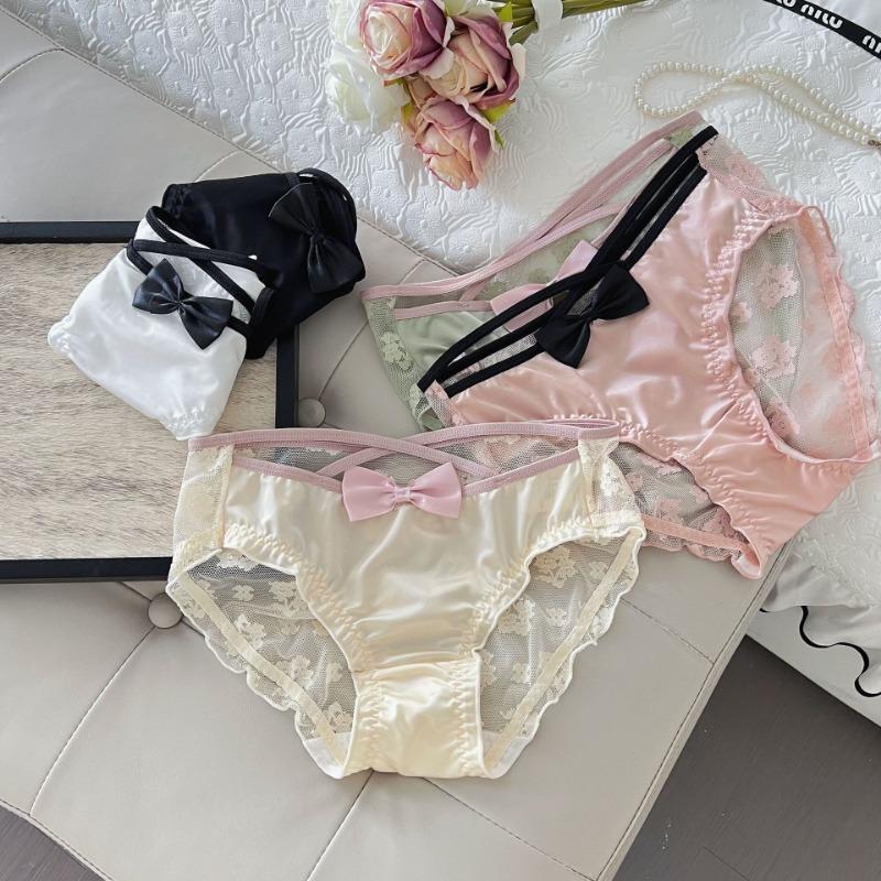 Женские трусики из чистого сексуального кружева из хлопка с дышащей и удобной антибактериальной промежностью, закрывающие ягодицы, сатиновые трусики с низкой посадкой