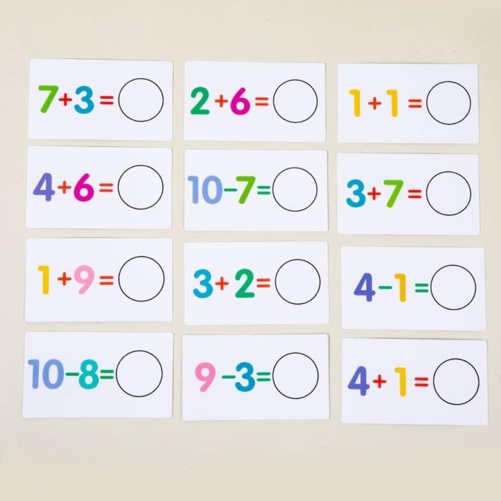 Colorful Digital Operation Card Addition and Subtraction Cognition Cards Brain-Stimulating Toys