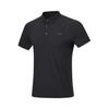 Li Ning Plain Polo Shirt With Collar Men Tops Black APLT115-1