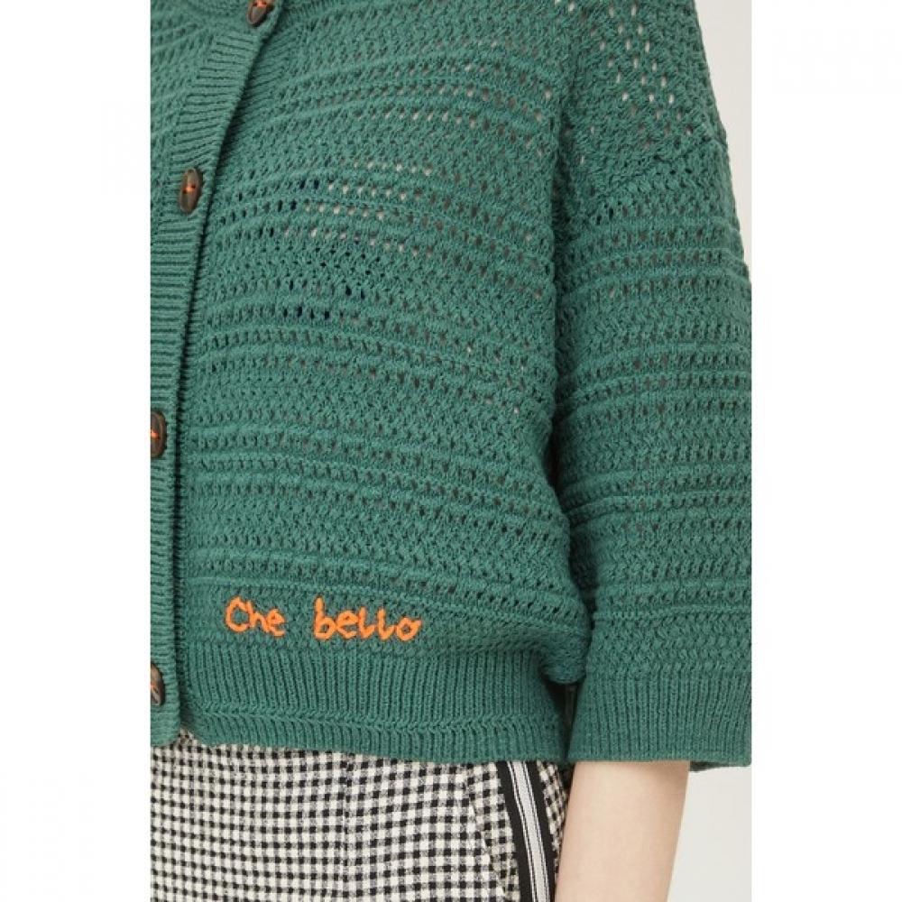 Benetton Укороченный вязаный кардиган Benetton Squash Variant Bakc56431