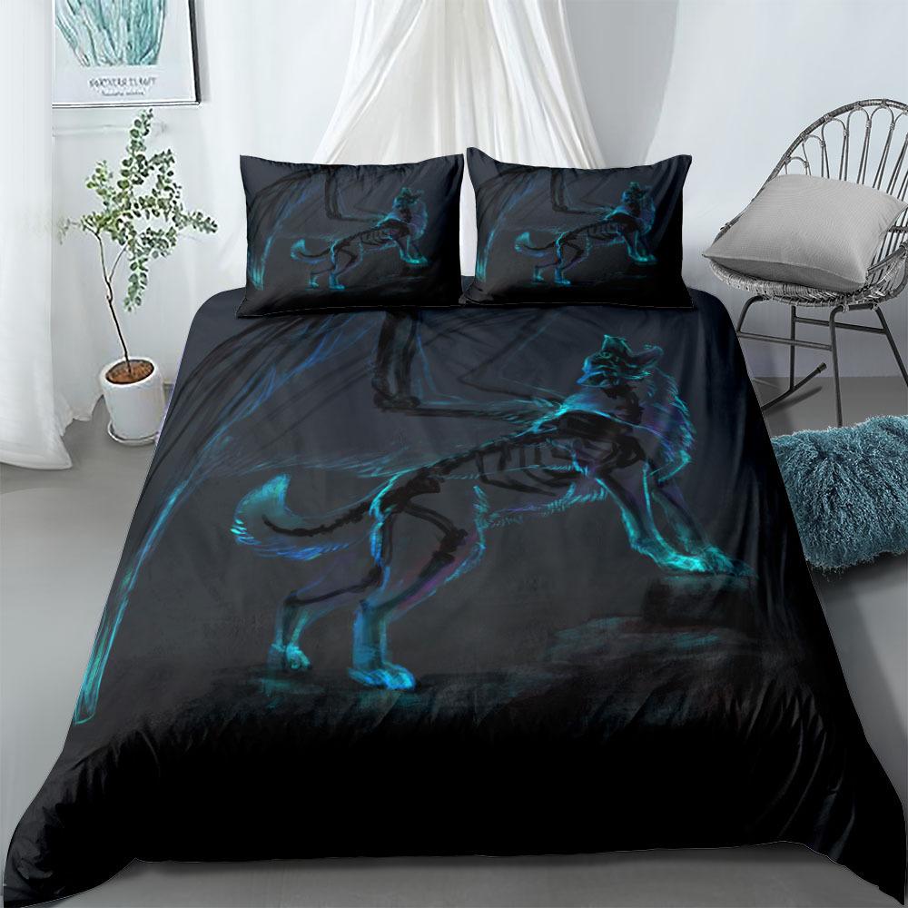 Bedding Set King Queen Double Full Twin Single Size Mythology Symbols Runes Bed Linen Set