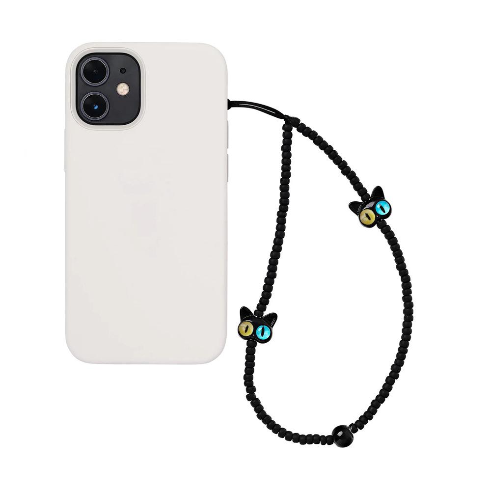 HERLOOK Phone Chain Cute Animal Black Cat Phone Charm Korea Mobile Strap Y2K Accesories for Women Cellphone Lanyard