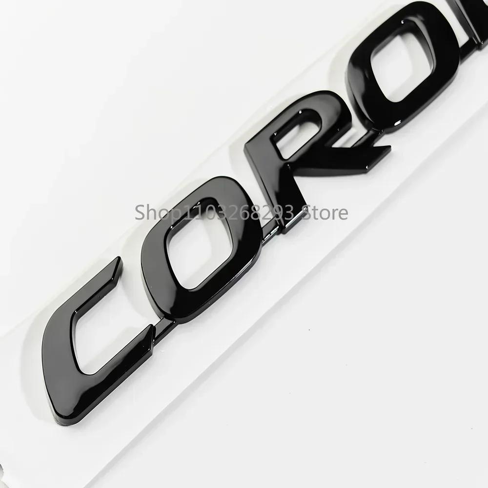 3D глянцевые черные серебристые буквы Для Corolla Багажник Шильдик Значок Наклейки автомобильные аксессуары наклейка на модифицированный автомобиль