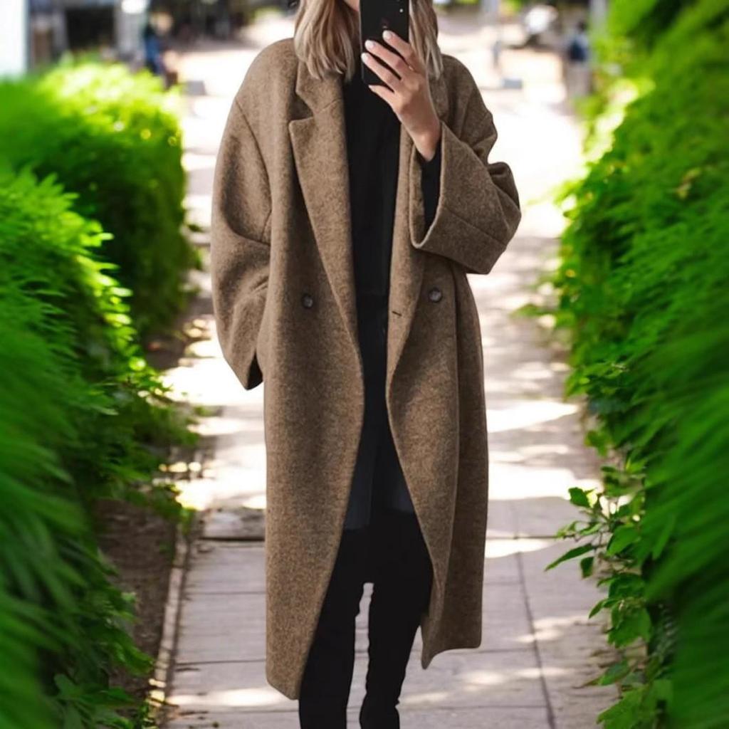 Зимнее многоцветное шерстяное пальто 2025 - Женская куртка, Разные размеры