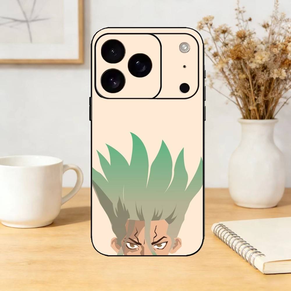 Чехол для телефона D-Dr S-STONE для iPhone 17,16,15,14,13,12,11 Plus,Pro Max,SE4 Мягкий силиконовый черный чехол