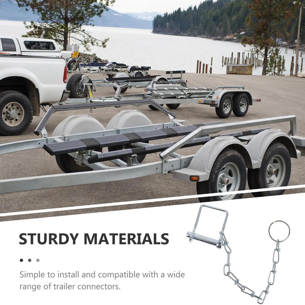 Trailer Coupler Pin With Chain Steel Safety Pins Heavy Duty Secure Mounting Of Hitches Wire Lock Pins Trailer Hitch Locking Pins