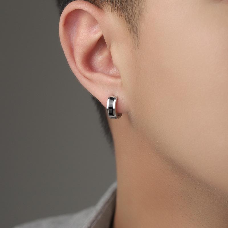 Мужские модные серьги-пусеты и серьги-кольца - Европейский и американский хип-хоп стиль, украшения для ушей