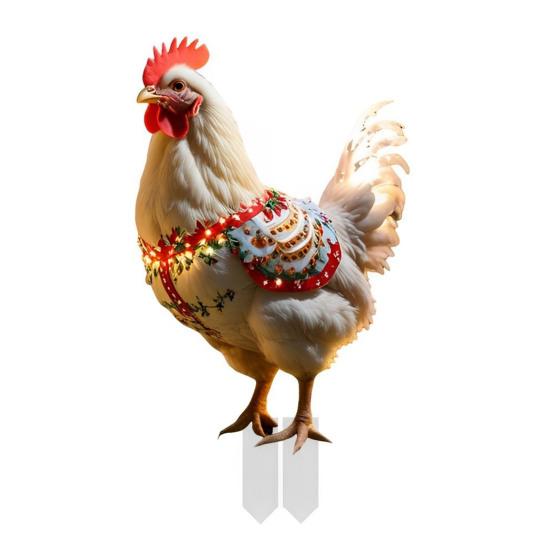 Рождественская цыпочка для сада, стойкая к погодным условиям, прочная акриловая, для улицы, патио, двора, газона, рождественская курица, пчела