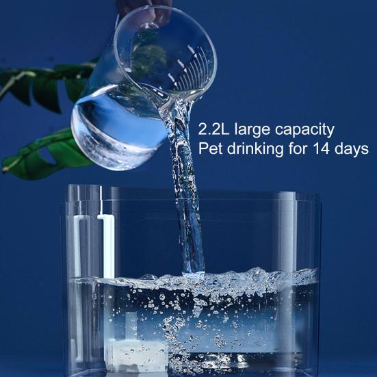 Автоматический фонтанчик для воды для домашних животных с 4-кратной фильтрацией, емкостью 22 л, способствует увлажнению здоровья собак и кошек, без BPA, с питанием от USB