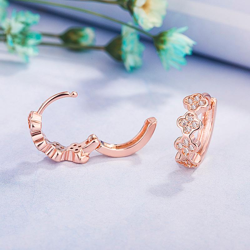 Sace Gems Комплект медных серег с серьгами из трилистника с цирконом. Женские модные персонализированные украшения