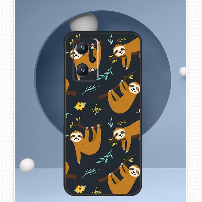Sloth Cute Animal For Realme C55 C33 C30 C21Y 10 Pro Plus GT Neo 5 3 3T Case For OnePlus 11 10 Pro Nord 2 2T