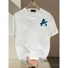 Men's 100% Cotton Graphic T-Shirt - Bold Letter Print, Regular Fit Short Sleeve Summer Tee, Machine Washable Casual Top