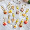 Resin Keychain Food Bag Keyring New Cartoon Hanging Ornament