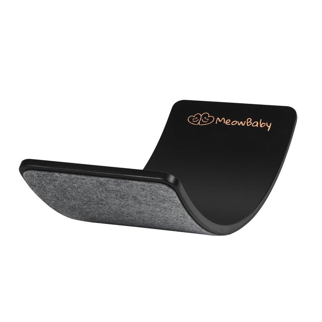 MeowBaby ® Балансборд для детей, 80x30 см, деревянная качающаяся доска для малышей с войлоком
