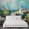 Wallpaper Fishing boats on the beach - V. van Gogh