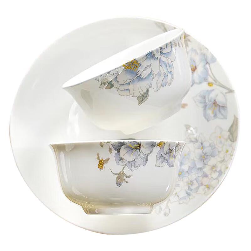 Northern Scenery 32-Piece Bone China Dinnerware Set