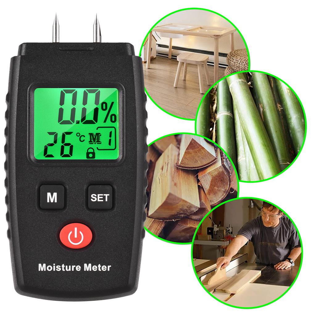 Mini Digital  Wood Moisture Meter, Moisture Reader for Firewood, Small Handheld Wood Moisture